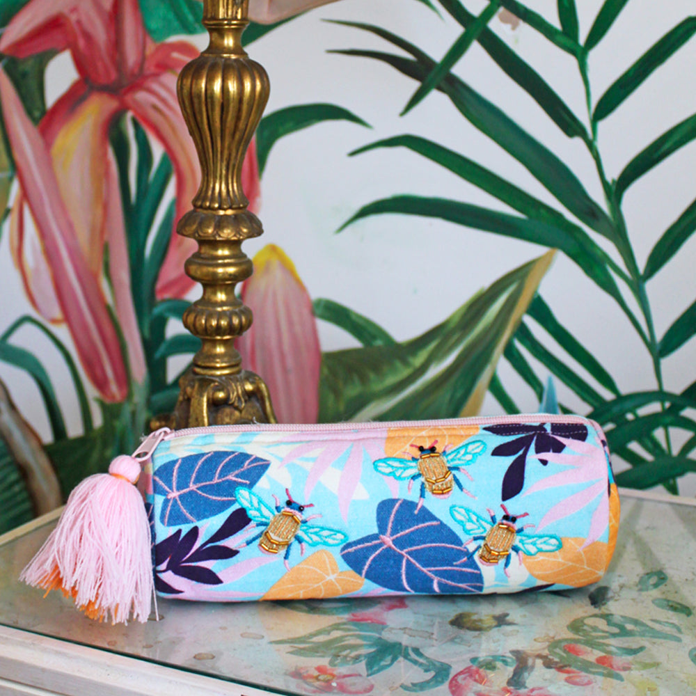 Luxury Bee Barrel Pouch