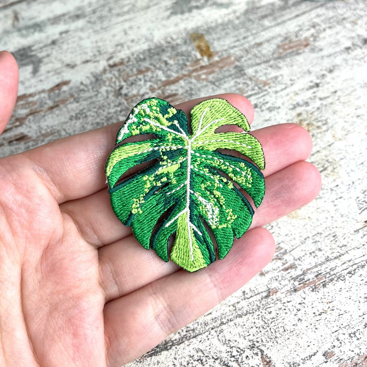 Strijkembleem - Monstera Aurea