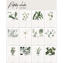 Load image into Gallery viewer, calendar botanical watercolor
