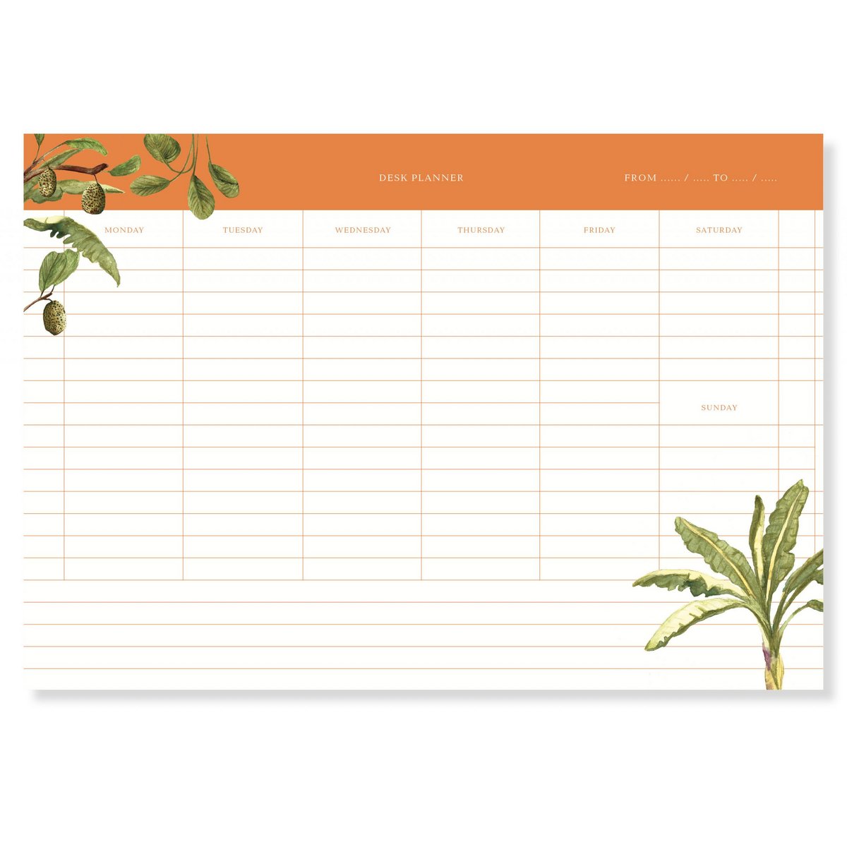 Desk Planner - Jungle