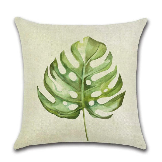 plant print motief kussen kussenhoes kussensloop pillow pillowcase case cover