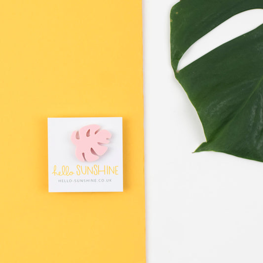 Monstera Pin - Roze