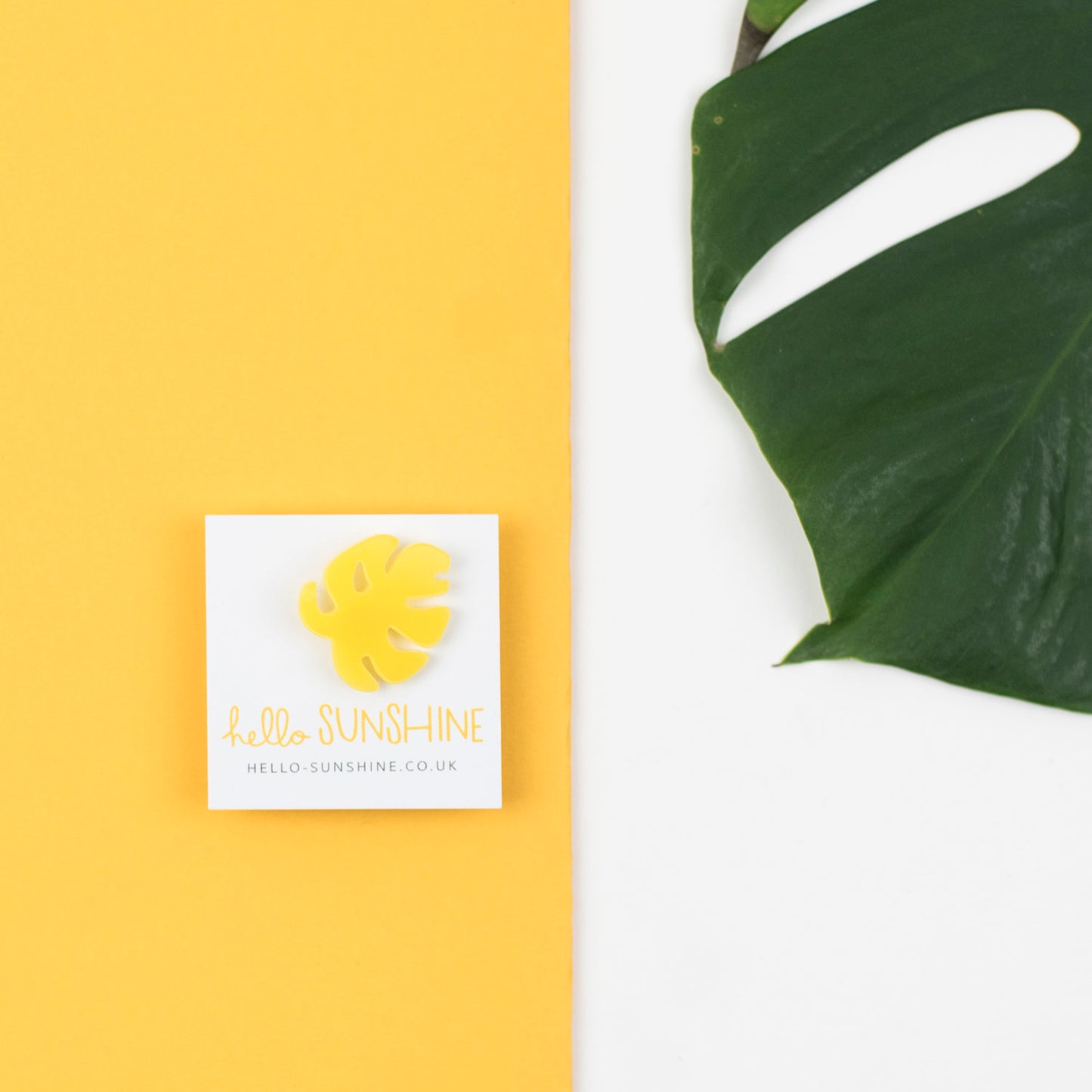 Monstera Pin - Geel