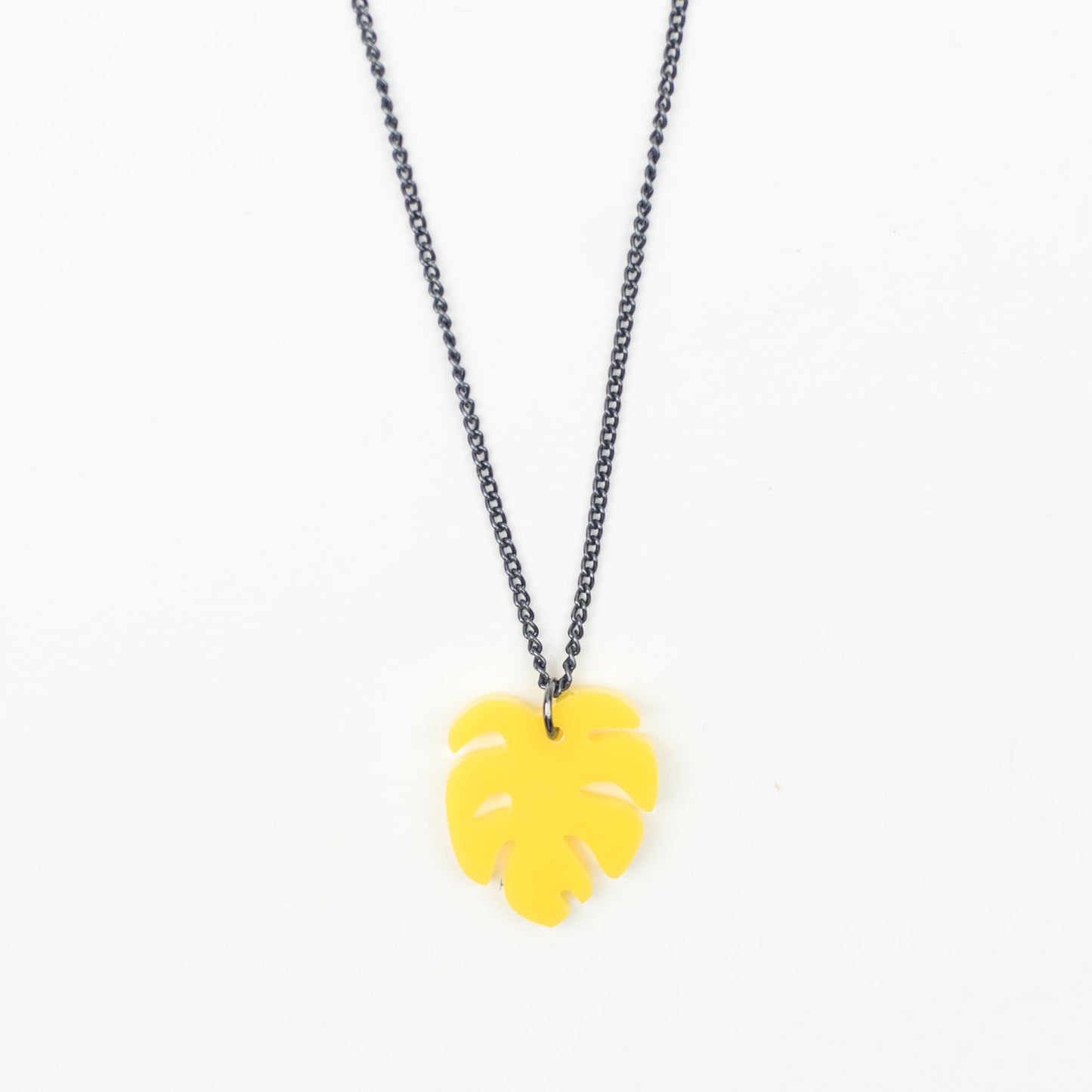 Monstera Necklace - Yellow