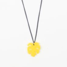 Load image into Gallery viewer, Monstera Necklace - Yellow
