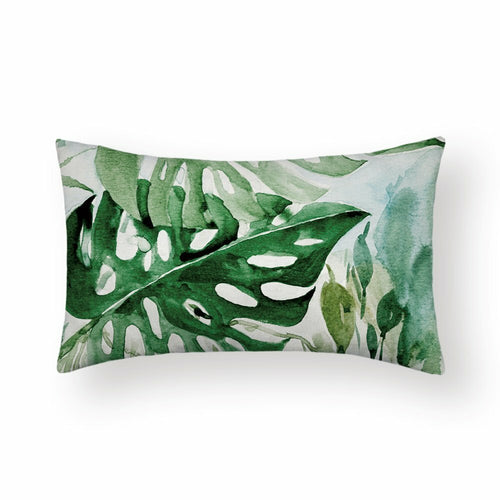 plant print motief kussen kussenhoes kussensloop pillow pillowcase case cover