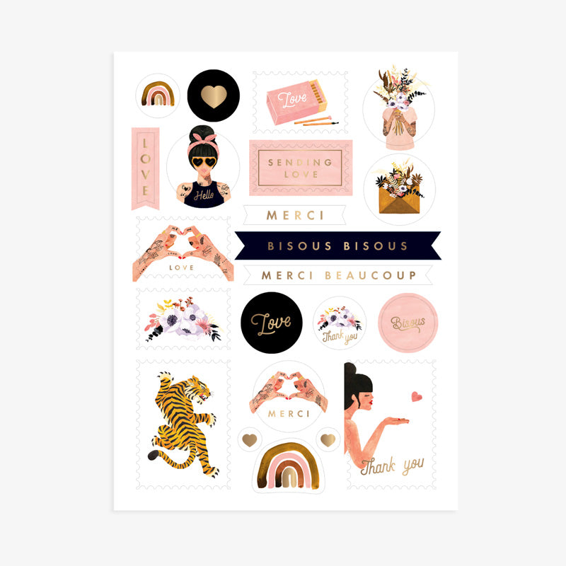 Stickervellen - Love & Thank You