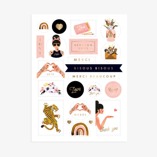 Stickervellen - Love & Thank You