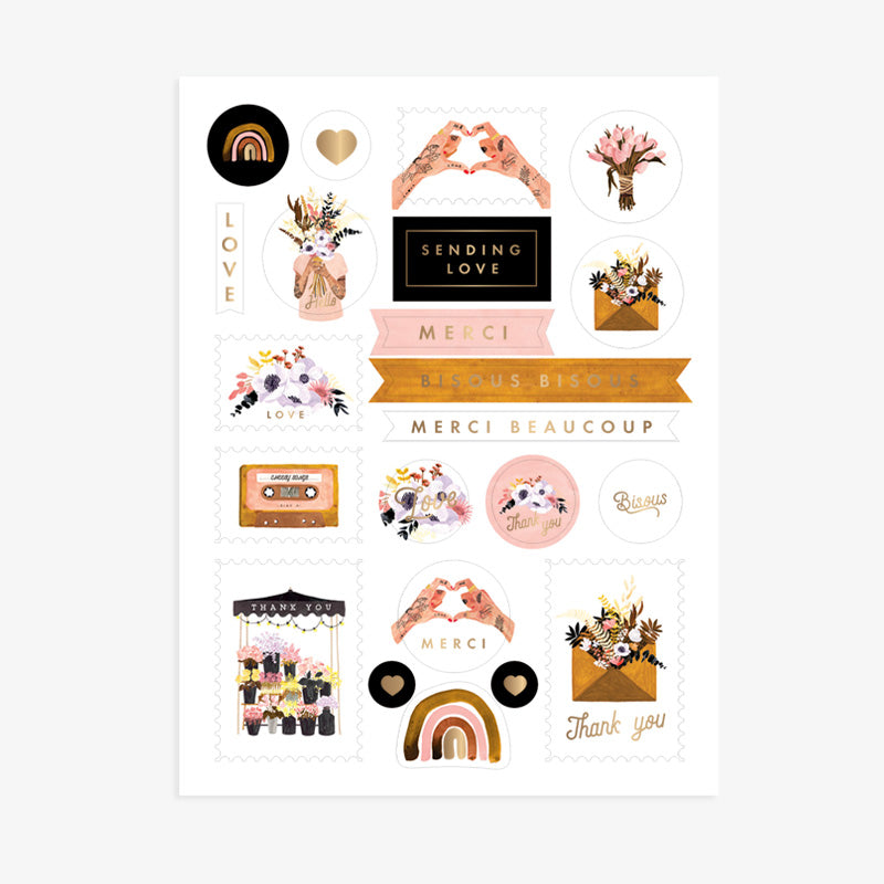 Stickervellen - Love & Thank You