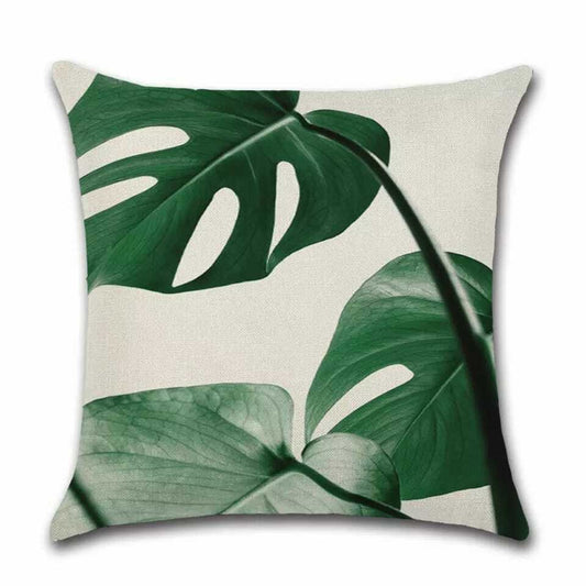 plant print motief kussen kussenhoes kussensloop pillow pillowcase case cover
