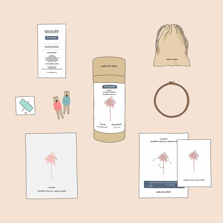 Embroidery Kit - Palmiers