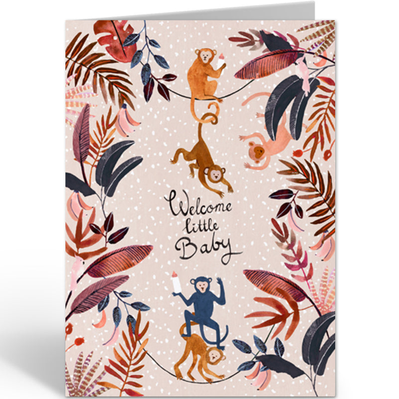Card - New Baby Monkey