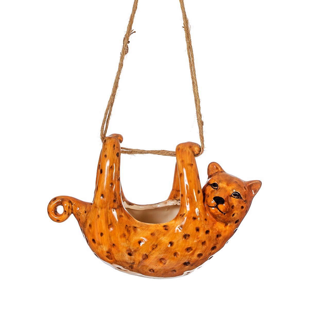 leopard hanging planter Leopard Hanging Planter | Sass&Belle