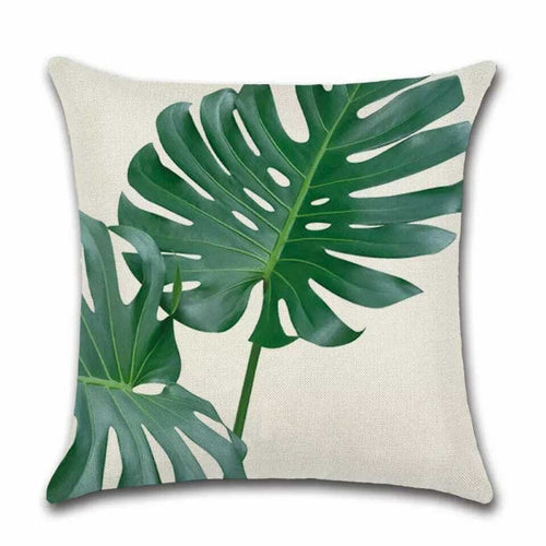 plant print motief kussen kussenhoes kussensloop pillow pillowcase case cover