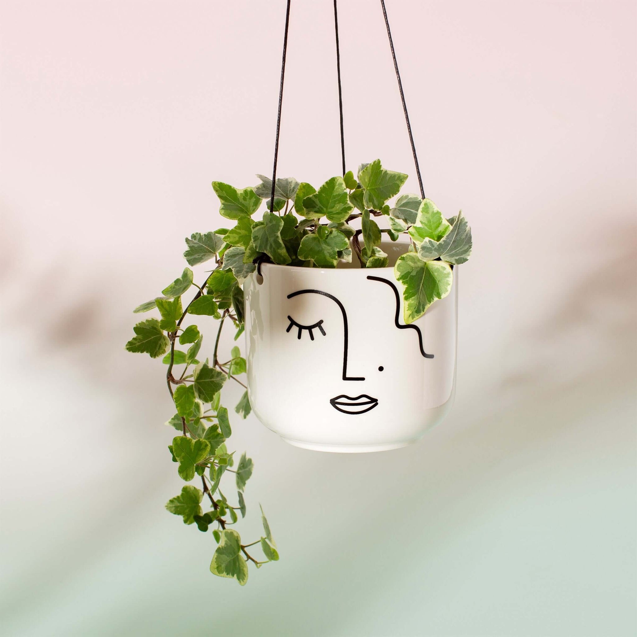 hanging planter with face Abstract Face Hanging Planter | Sass&Belle