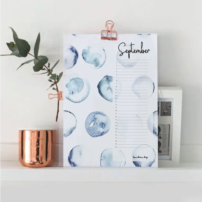 calendar botanical watercolor
