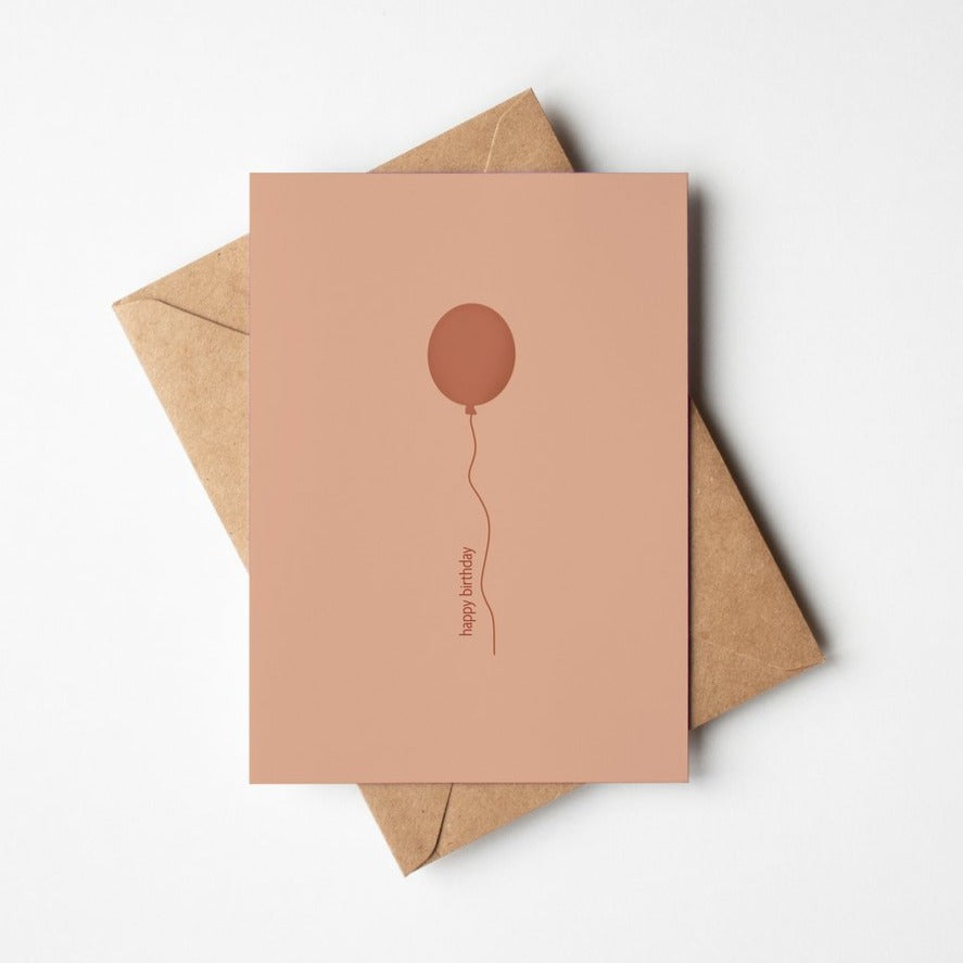 Kaartje - Happy Birthday Ballon