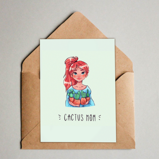 Postkaart - Cactus Mom