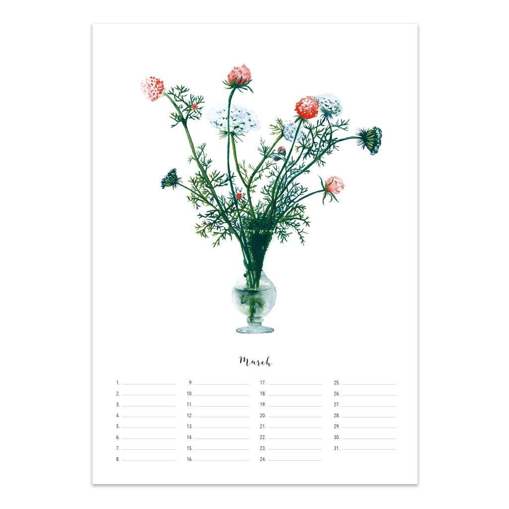 birthday calendar flowers