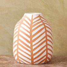 Load image into Gallery viewer, Herringbone Glazed Vase
