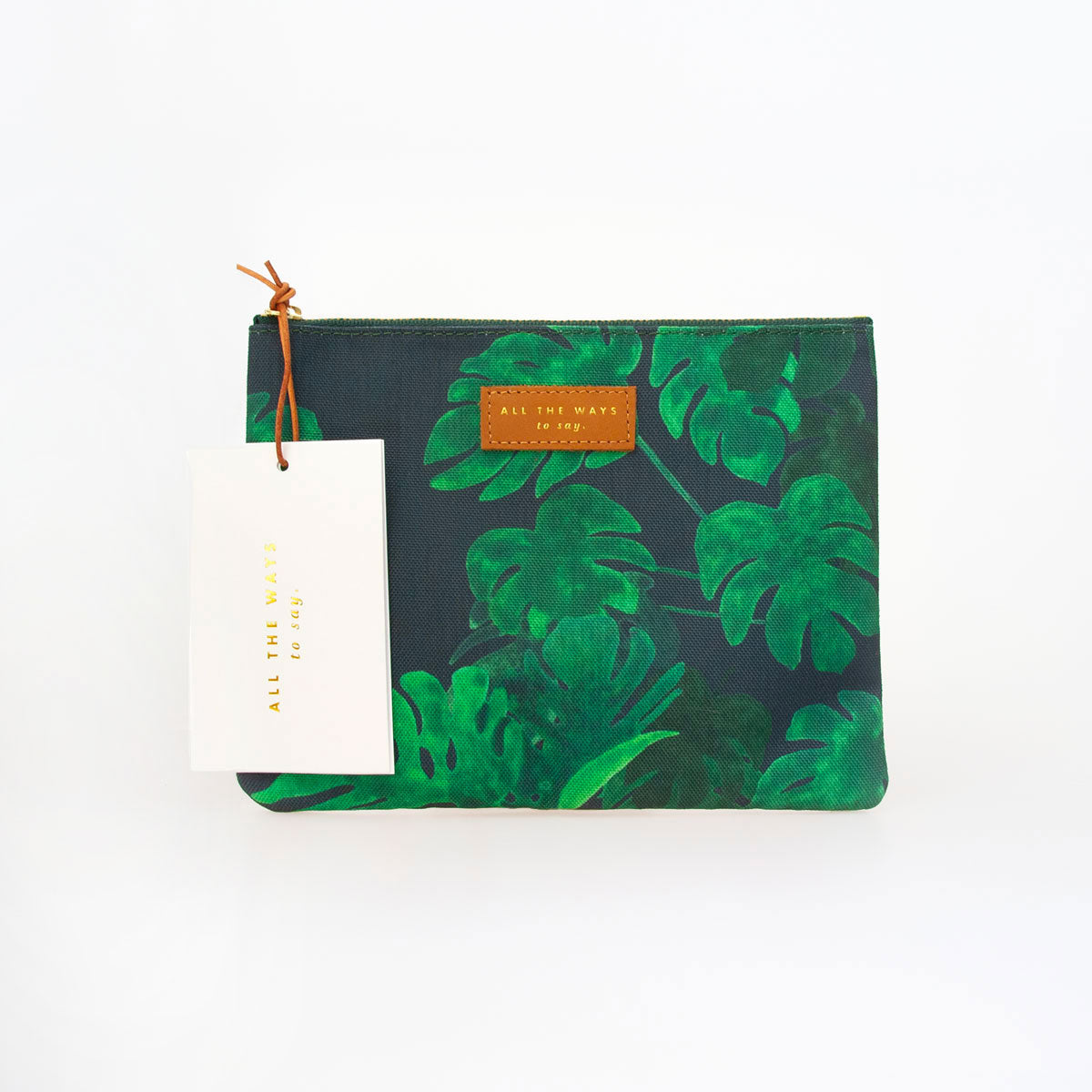 Tasje met Rits - Monstera