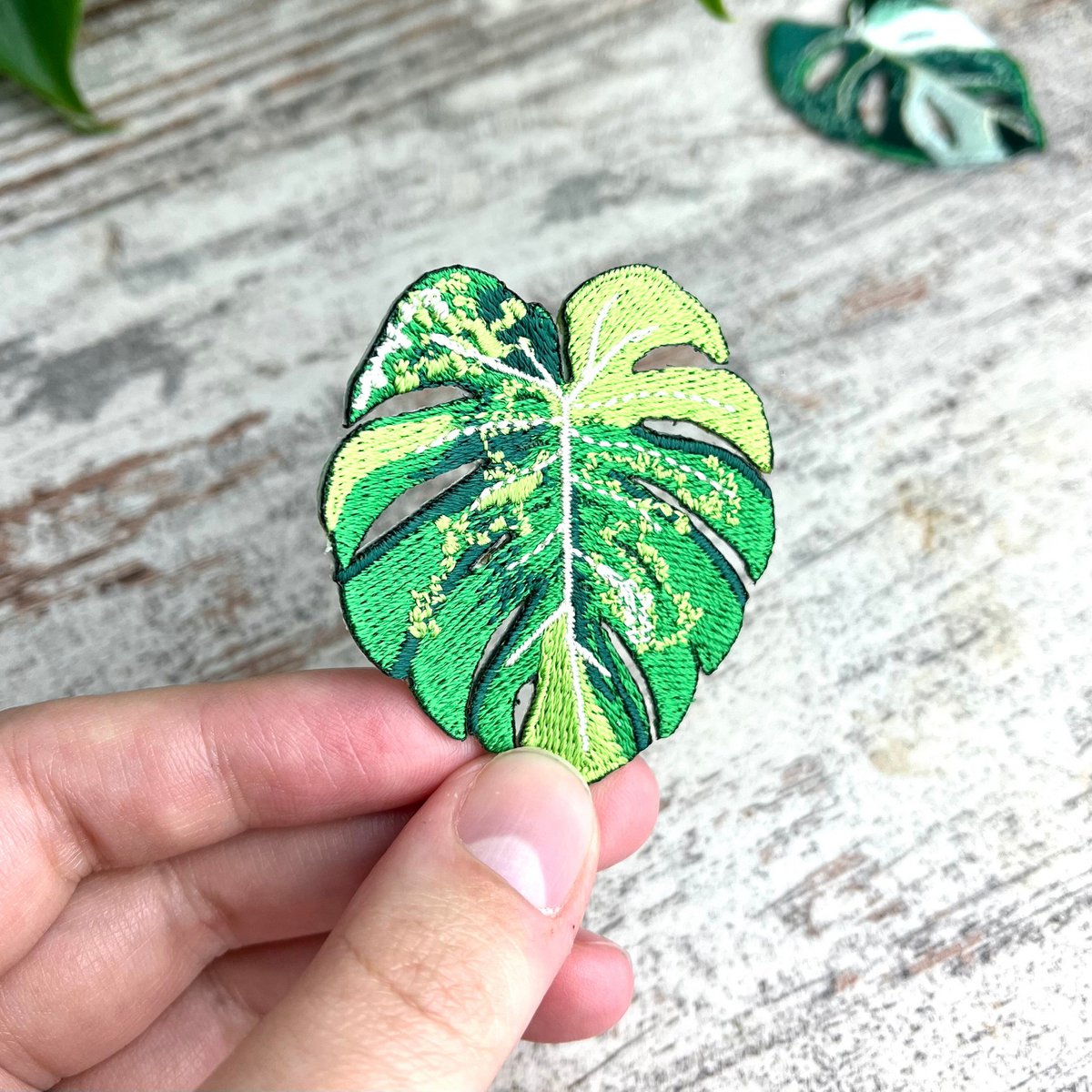 Strijkembleem - Monstera Aurea