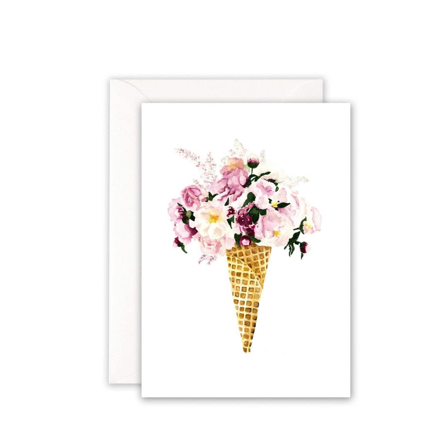 wenskaart bloemen ijsje