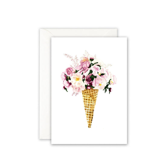 wenskaart bloemen ijsje