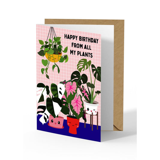Kaart - Happy Bday From My Plants
