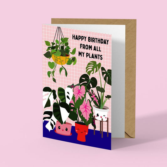 Kaart - Happy Bday From My Plants