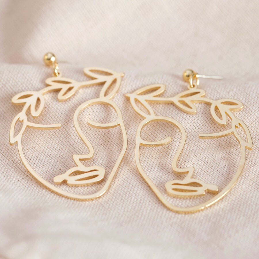 Laurel Leaf Earrings - Gold
