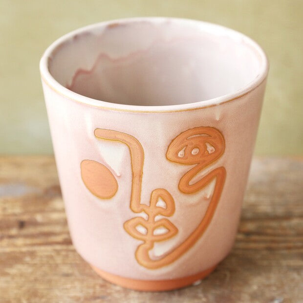 Terracotta Gezicht Potje - Groot