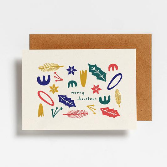 Card - Merry Christmas Plants