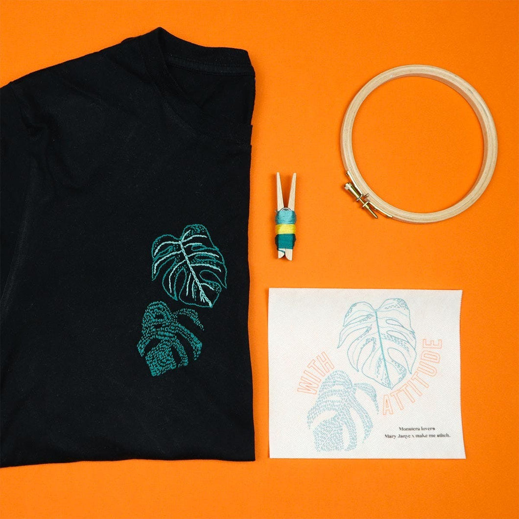 Embroidery Kit - Monstera Lovers