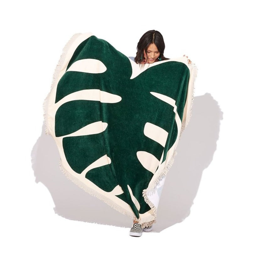 Monstera Strandhanddoek