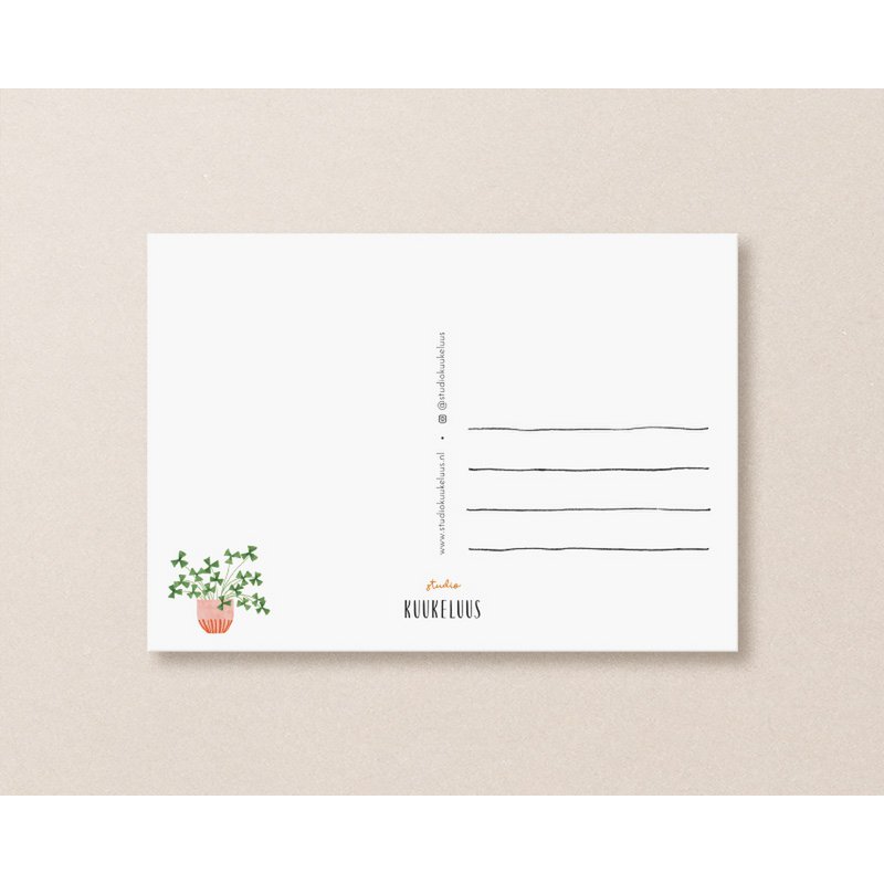 Postkaart - Planten en Koffie