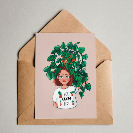Postkaart - You Grow Girl