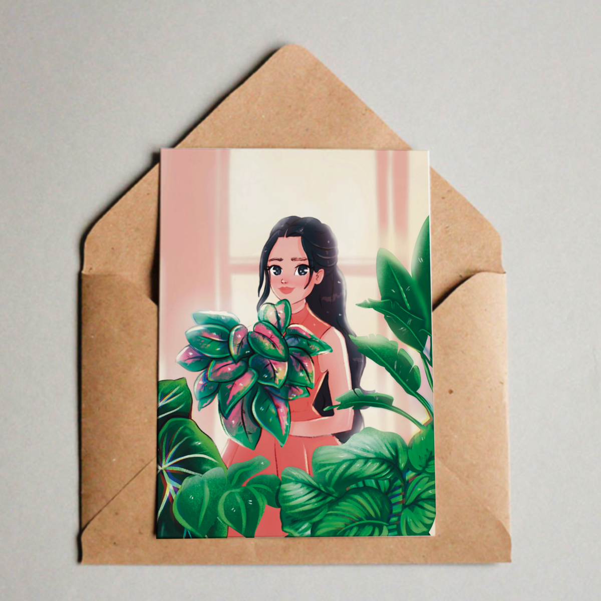 Postcard - Pink Princess Lady