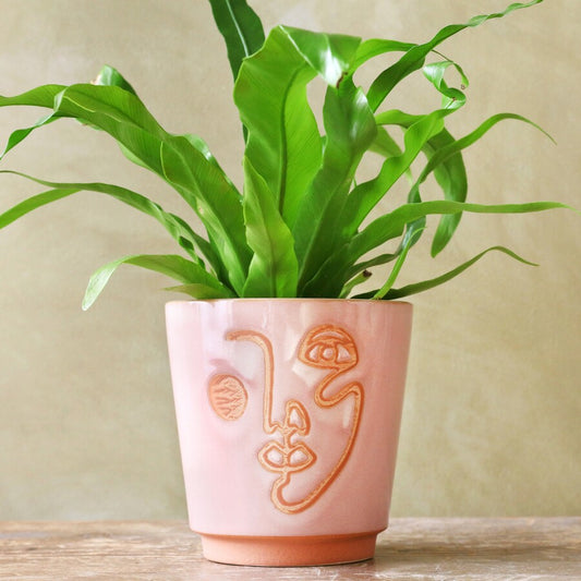 Terracotta Gezicht Potje - Klein