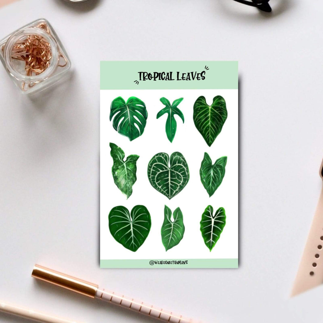 Sticker Sheet - Tropical Leaves