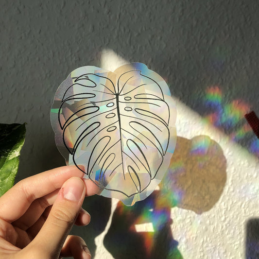 Regenboog Sticker - Monstera