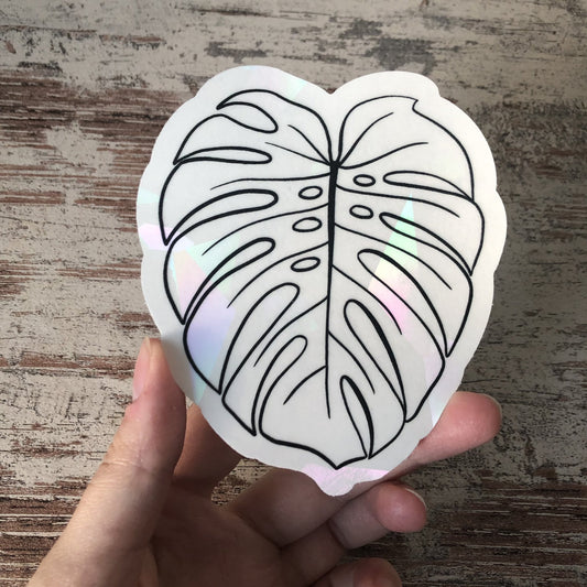 Regenboog Sticker - Monstera