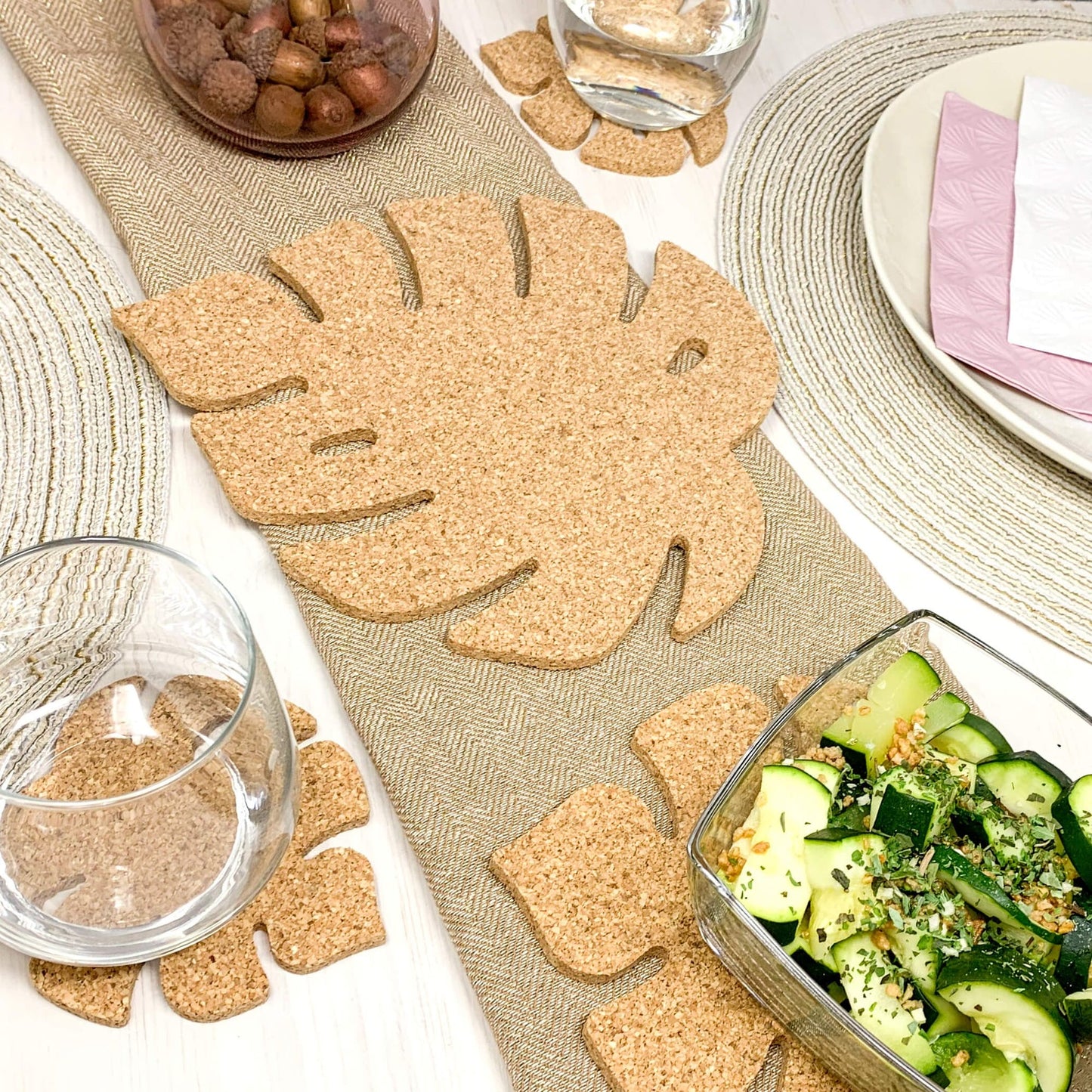 Kurk Onderzetters Pan Monstera