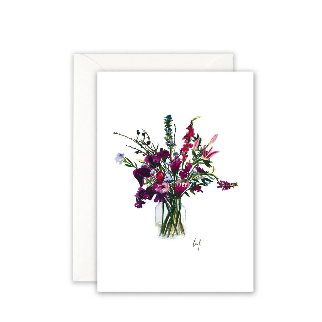 Card - Violet Flowers