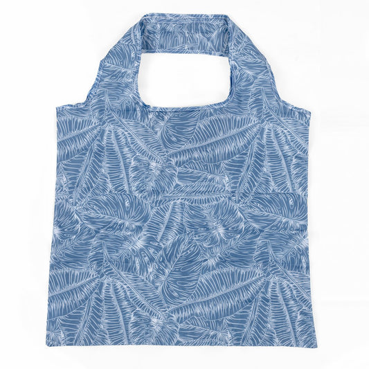 Opvouwbare Boodschappentas - Blauwe Blaadjes